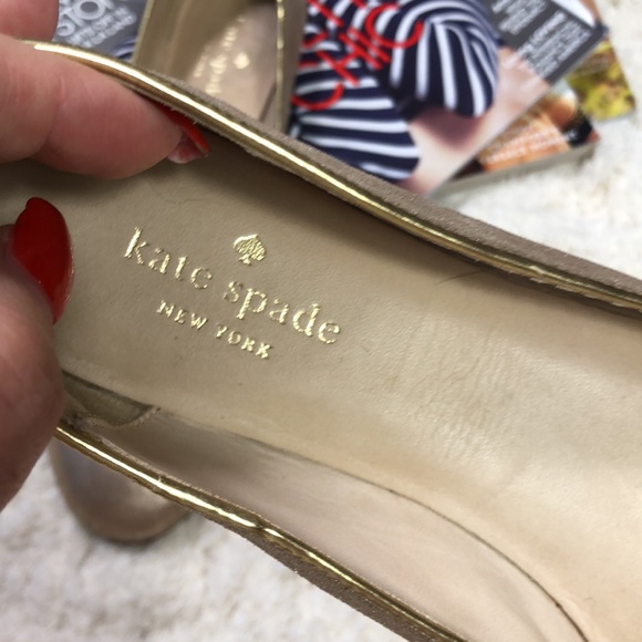 Kate Spade gold ballet flats - Picture 5 of 11